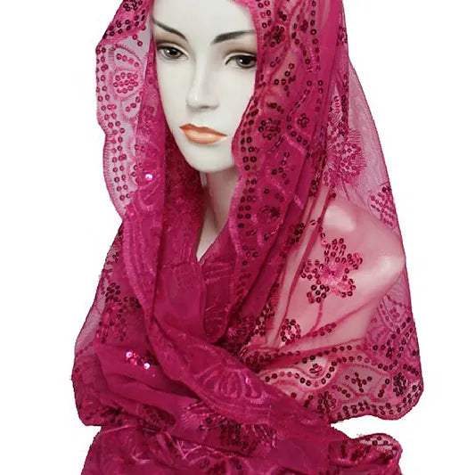 Pretty Modesty Headwrap- Deep Red