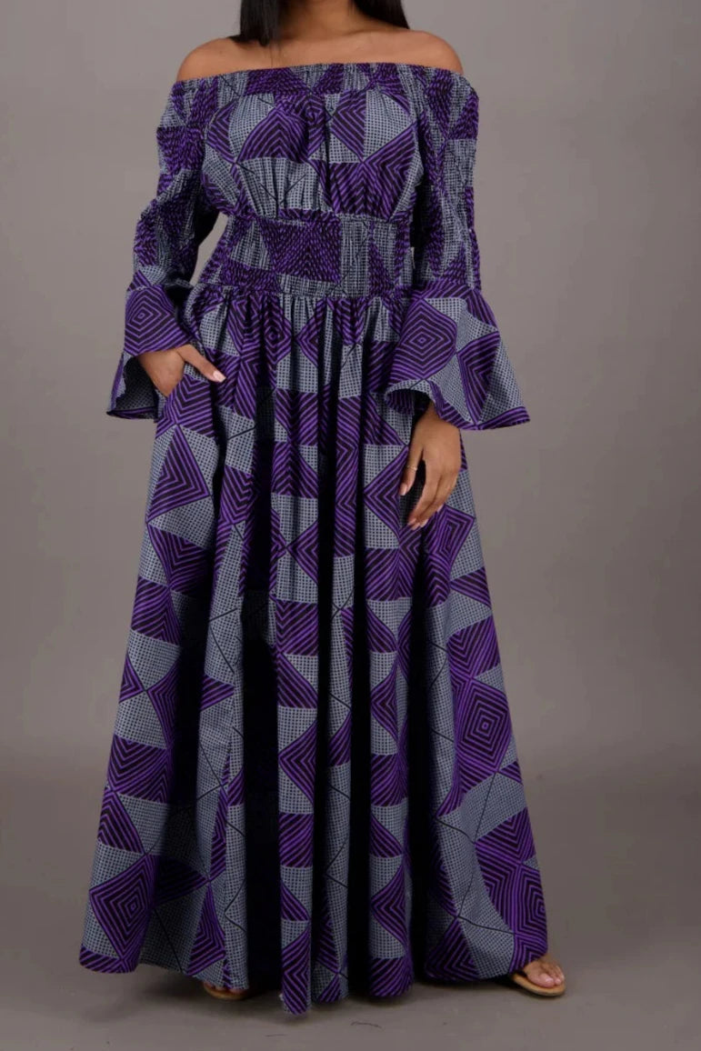 A Pretty Haze- Maxi Dress Includes Headwrap